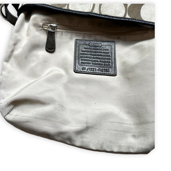 Vintage Coach Signature Chain Duffle Crossbody Shoulder Bag Convertible Tan - Picture 16 of 17